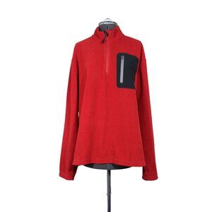 Orvis Performance Fleece Pullover Men’s Size Large Mock Neck 1/4 Zip Sweatshirt‎